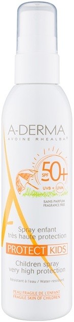 A-Derma Protect Kids védő napozótej spray formában SPF 50+ gyermekeknek  200 ml