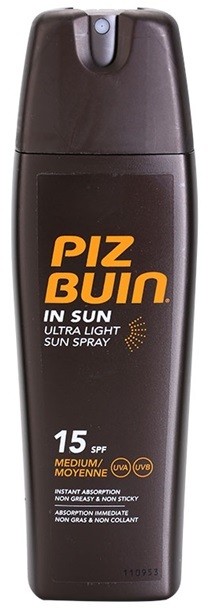 Piz Buin In Sun könnyű napozó spray SPF 15  200 ml