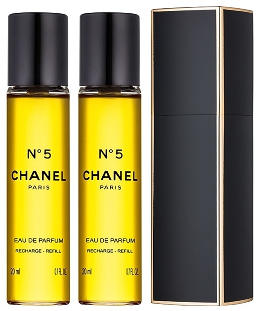 Chanel N°5 eau de parfum nőknek 3x20 ml (1x utántölthető + 2x utántöltő) utazási csomag