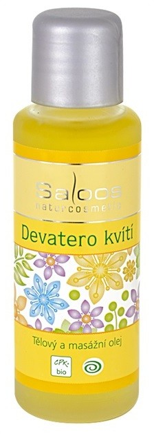 Saloos Bio Body and Massage Oils test és masszázs olaj kilenc virágkivonattal  50 ml