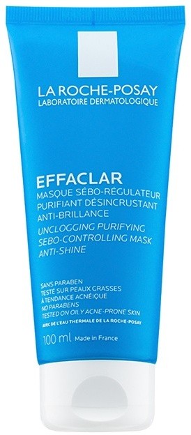 La Roche-Posay Effaclar pórusösszehúzó tisztító arcmaszk a túlzott faggyú termelődés ellen  100 ml