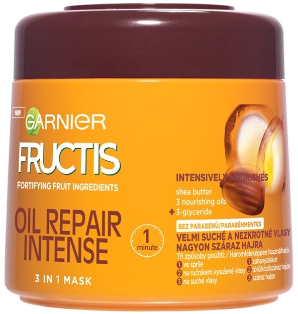 Garnier Fructis Oil Repair Intense multifunkciós maszk 3 az 1-ben  300 ml