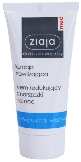 Ziaja Med Hydrating Care éjszakai ránctalanító krém az érzékeny száraz bőrre  50 ml