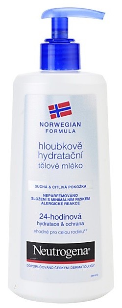 Neutrogena Norwegian Formula® Deep Moisture mélyhidratáló testápoló tej száraz és érzékeny bőrre  250 ml