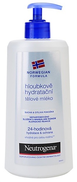 Neutrogena Norwegian Formula® Deep Moisture mélyhidratáló testápoló tej száraz és érzékeny bőrre  400 ml