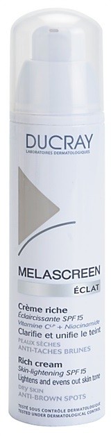 Ducray Melascreen Tápláló nappali krém pigmentfoltok ellen SPF 15  40 ml