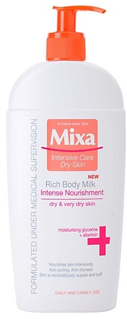 MIXA Intense Nourishment tápláló testápoló krém a nagyon száraz bőrre  400 ml