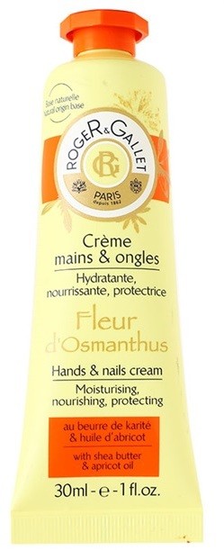 Roger & Gallet Fleur d'Osmanthus kéz- és körömápoló krém shea vaj és barackmag olajjal  30 ml