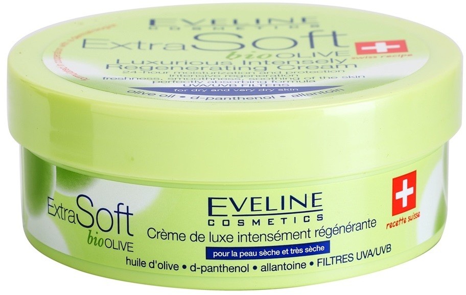 Eveline Cosmetics Extra Soft intenzív regeneráló krém Száraz, nagyon száraz bőrre Bio Olive 200 ml