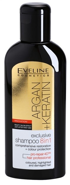 Eveline Cosmetics Argan + Keratin sampon 8 in 1  150 ml