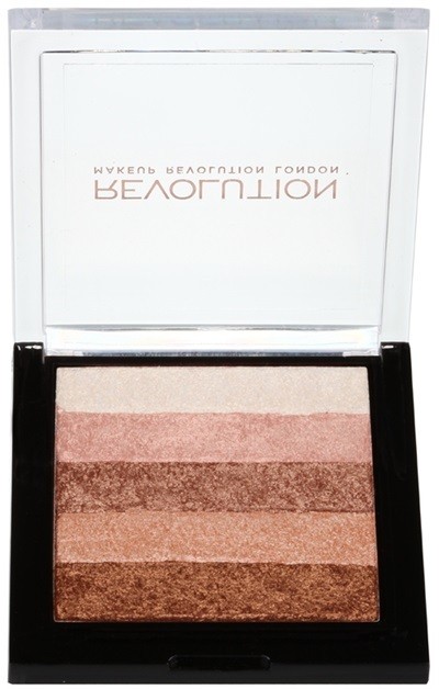 Makeup Revolution Shimmer Brick bronzosító és élénkítő 2 az 1-ben árnyalat Radiant 7 g