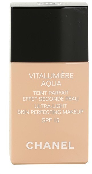 Chanel Vitalumière Aqua ultra könnyű make-up a ragyogó bőrért árnyalat 42 Beige Rose  SPF 15 30 ml