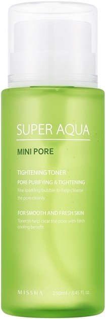 Missha Super Aqua Mini Pore arctisztító a pórusok összehúzására  250 ml