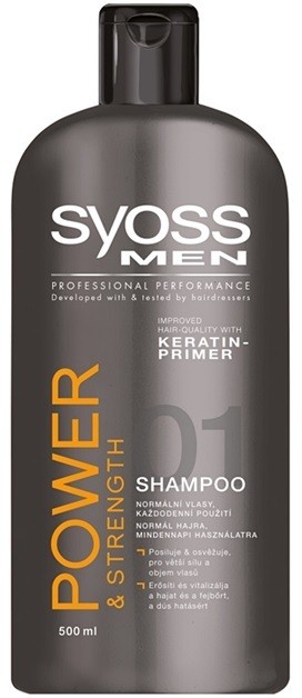 Syoss Men Power & Strength sampon a haj megerősítésére  500 ml