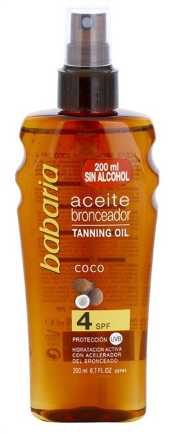 Babaria Sun Bronceadora napolaj SPF 4  200 ml