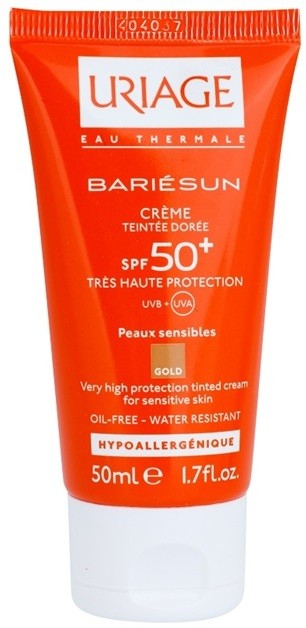 Uriage Bariésun színező védő krém SPF 50+ árnyalat Gold  50 ml