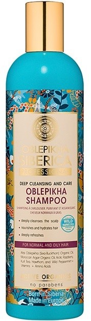 Natura Siberica Sea-Bucktorn mélyen tisztító sampon normál és zsíros hajra  400 ml