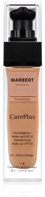 Marbert CarePlus hidratáló make-up SPF 20 árnyalat 02 Natural Beige 30 ml