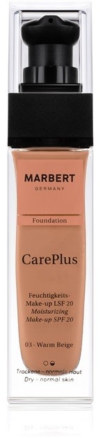 Marbert CarePlus hidratáló make-up SPF 20 árnyalat 03 Warm Beige 30 ml