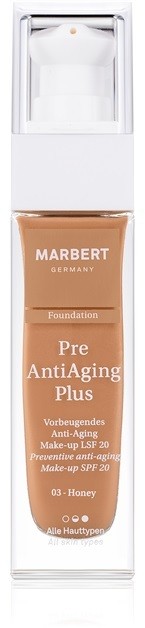 Marbert PreAntiAgingPlus make-up a bőr öregedése ellen SPF 20 árnyalat 03 Honey 30 ml