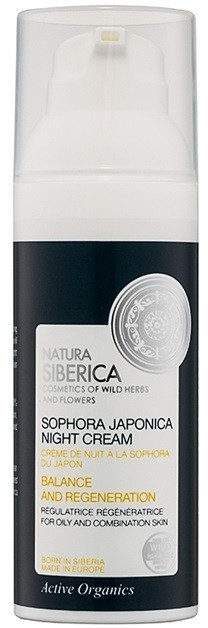 Natura Siberica Sophora Japonica regeneráló éjszakai krém zsíros és kombinált bőrre  50 ml