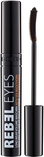 Gosh Rebel Eyes tömegnövelő és szempilla-elválasztó szempillaspirál árnyalat 002 Carbon Black 10 ml