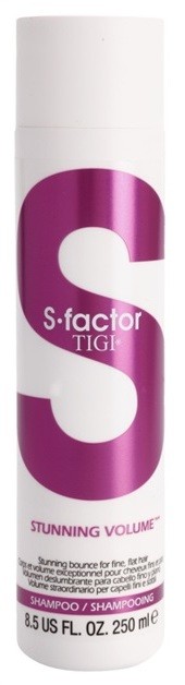 TIGI S-Factor Stunning Volume Sampon finom, lesimuló hajra  250 ml