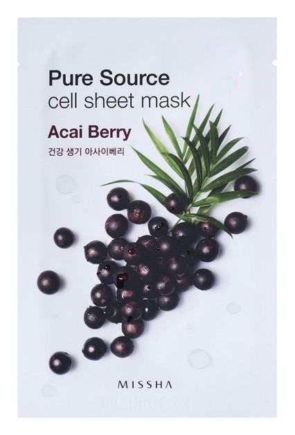 Missha Pure Source arcmaszk revitalizáló hatással Acai Berry 21 g