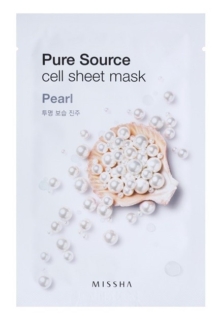 Missha Pure Source arcmaszk bőrvilágosító hatással Pearl 21 g