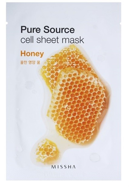Missha Pure Source hidratáló és élénkítő arcmaszk Honey 21 g