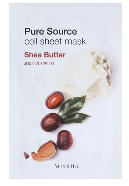 Missha Pure Source mélyhidratáló és tápláló arcmaszk Shea Butter 21 g