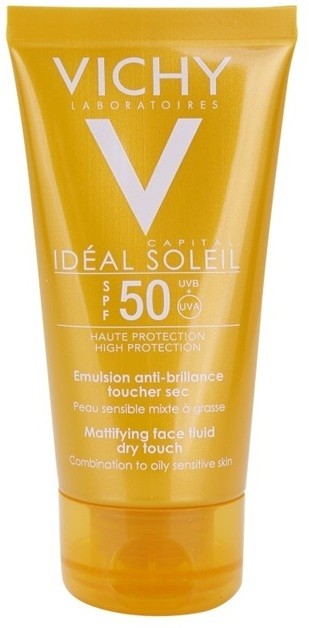 Vichy Capital Soleil védő és mattító fluid arcra SPF 50  50 g