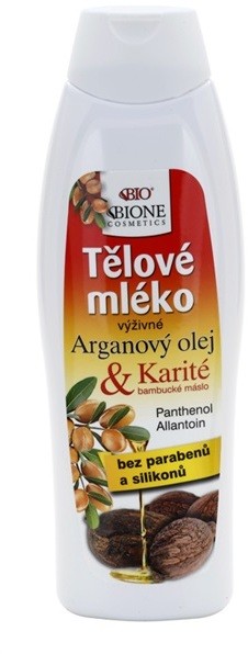 Bione Cosmetics Argan Oil + Karité tápláló testápoló tej  500 ml