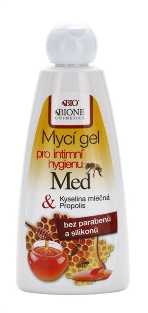 Bione Cosmetics Honey + Q10 gél az intim higiéniára méhpempővel  260 ml