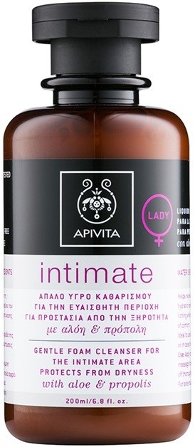 Apivita Intimate finom habzó tisztító gél intim higiéniára  200 ml