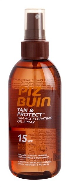 Piz Buin Tan & Protect napozást elősegítő védő olaj SPF 15  150 ml