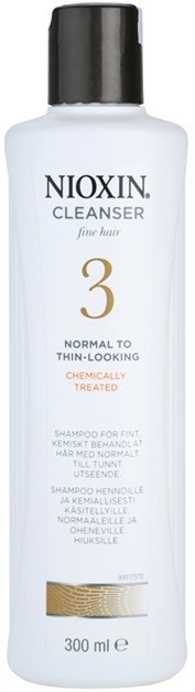 Nioxin System 3 sampon vegyileg kezelt finom haj kezdeti enyhe elvékonyodása ellen  300 ml