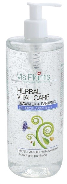 Vis Plantis Herbal Vital Care micelláris gél 3 az 1-ben búzavirág kivonattal és pantenollal  500 ml