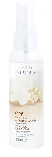 Avon Naturals Fragrance frissítő testspray vaníliával és szantálfával  100 ml