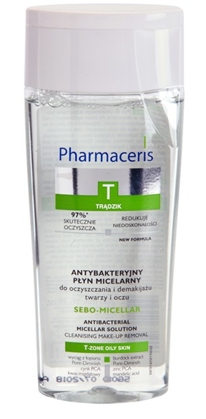 Pharmaceris T-Zone Oily Skin Sebo-Micellar micelláris tisztító víz problémás és pattanásos bőrre  200 ml