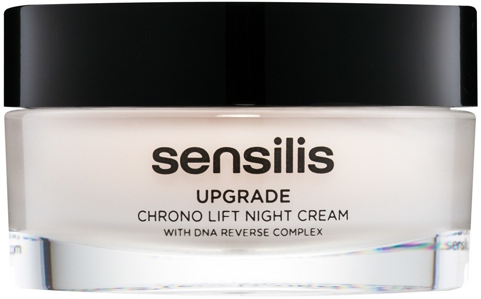 Sensilis Upgrade Chrono Lift liftinges éjszakai krém az arc kontúrjának megerősítésére  50 ml