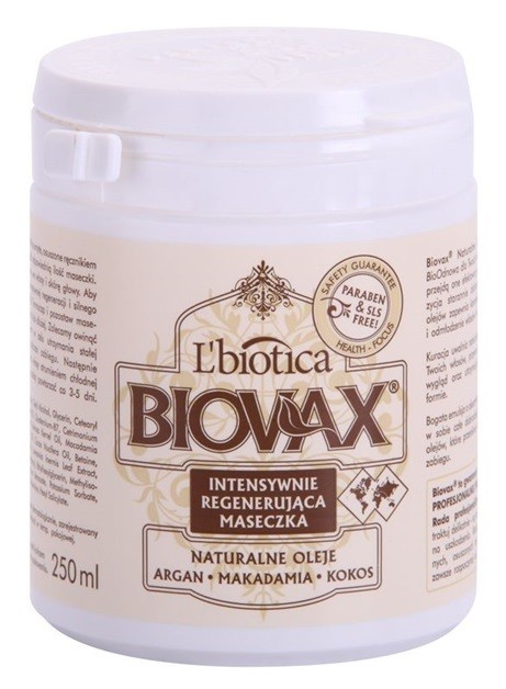 L'biotica Biovax Natural Oil revitalizáló maszk a haj tökéletes kinézetéért  250 ml