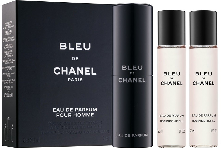 Chanel Bleu de Chanel eau de parfum férfiaknak 3 x 20 ml (3 x utántöltő)