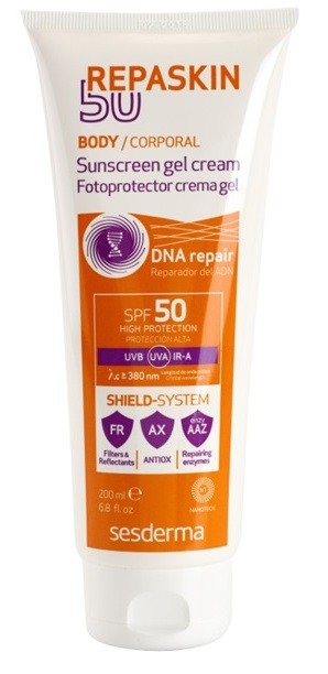 Sesderma Repaskin 50 napozó géles krém a testre SPF 50  200 ml