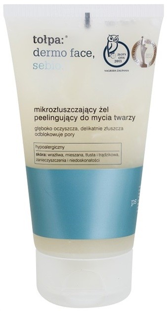 Tołpa Dermo Face Sebio tisztító gél peeling hatással  150 ml