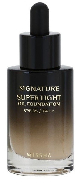 Missha Signature olajos folyékony make-up SPF 35 árnyalat W21/PA++ 30 ml