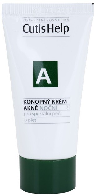 CutisHelp Health Care A - Acne kenderes éjszakai krém problémás és pattanásos bőrre  30 ml