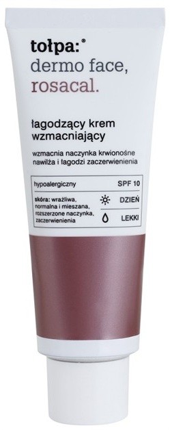 Tołpa Dermo Face Rosacal nyugtató nappali krém vörösödés ellen SPF 10  40 ml