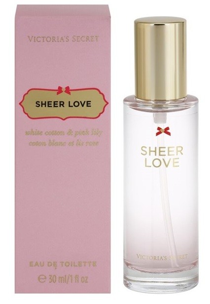 Victoria's Secret Sheer Love White Cotton & Pink Lily eau de toilette nőknek 30 ml