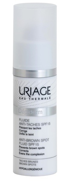 Uriage Dépiderm folyadék a pigmentfoltok ellen SPF 15  30 ml